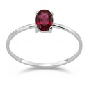6s4MM OVAL RUBY WITHE GOLD RING.0.53 CT