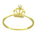 CROWN RING WITH CZ.