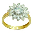 CZ FLOWER RING.
