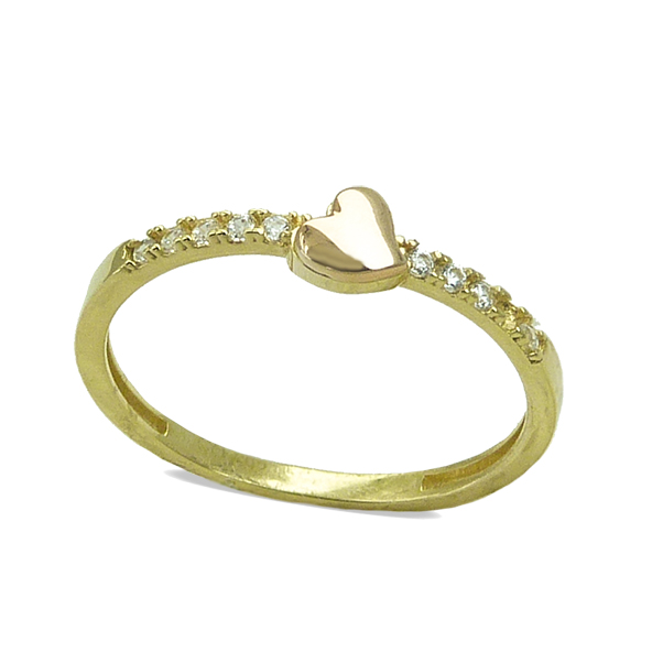 SORTIJA CORAZON Y CIRCONITAS.