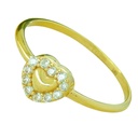 SORTIJA CORAZON Y CIRCONITAS.