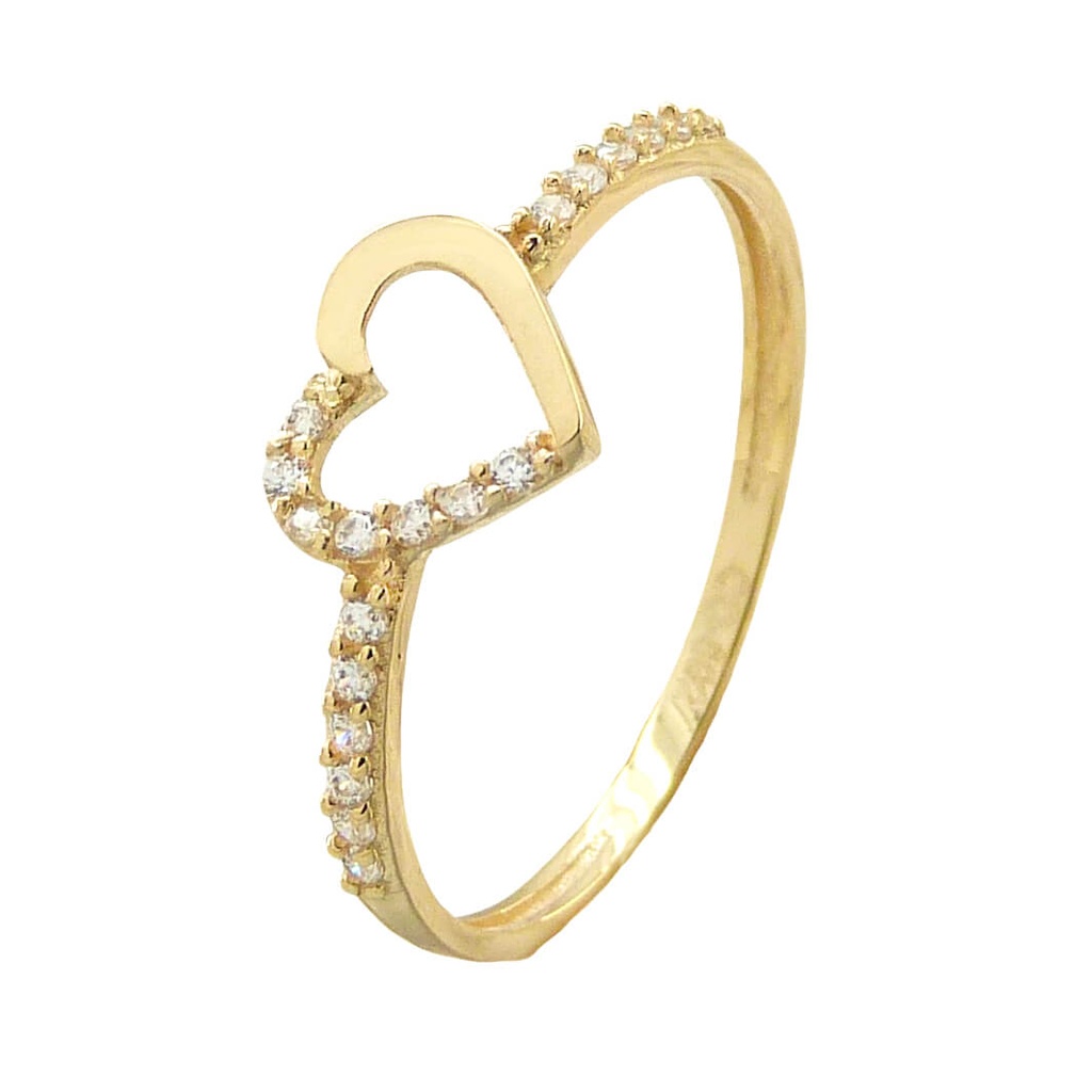8MM HEART RING WITH CZ.