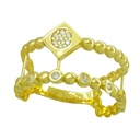 RHOMBUS RING WITH CZ.