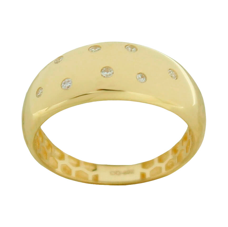 8MM RING WITH CZ.