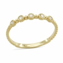 SORTIJA CON CINCO CIRCONITAS.CABEZA 2'5MM.