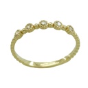 SORTIJA CON CINCO CIRCONITAS.CABEZA 2'5MM.