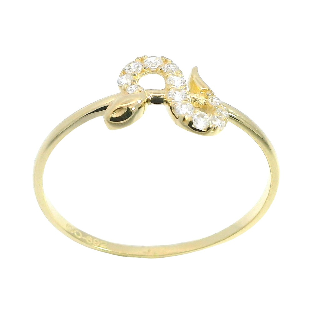 SNAKE RING WITH CZ