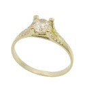 GOLD AND CZ RING.