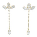 PENDIENTES LARGO PIEDRA 30MM PRESION