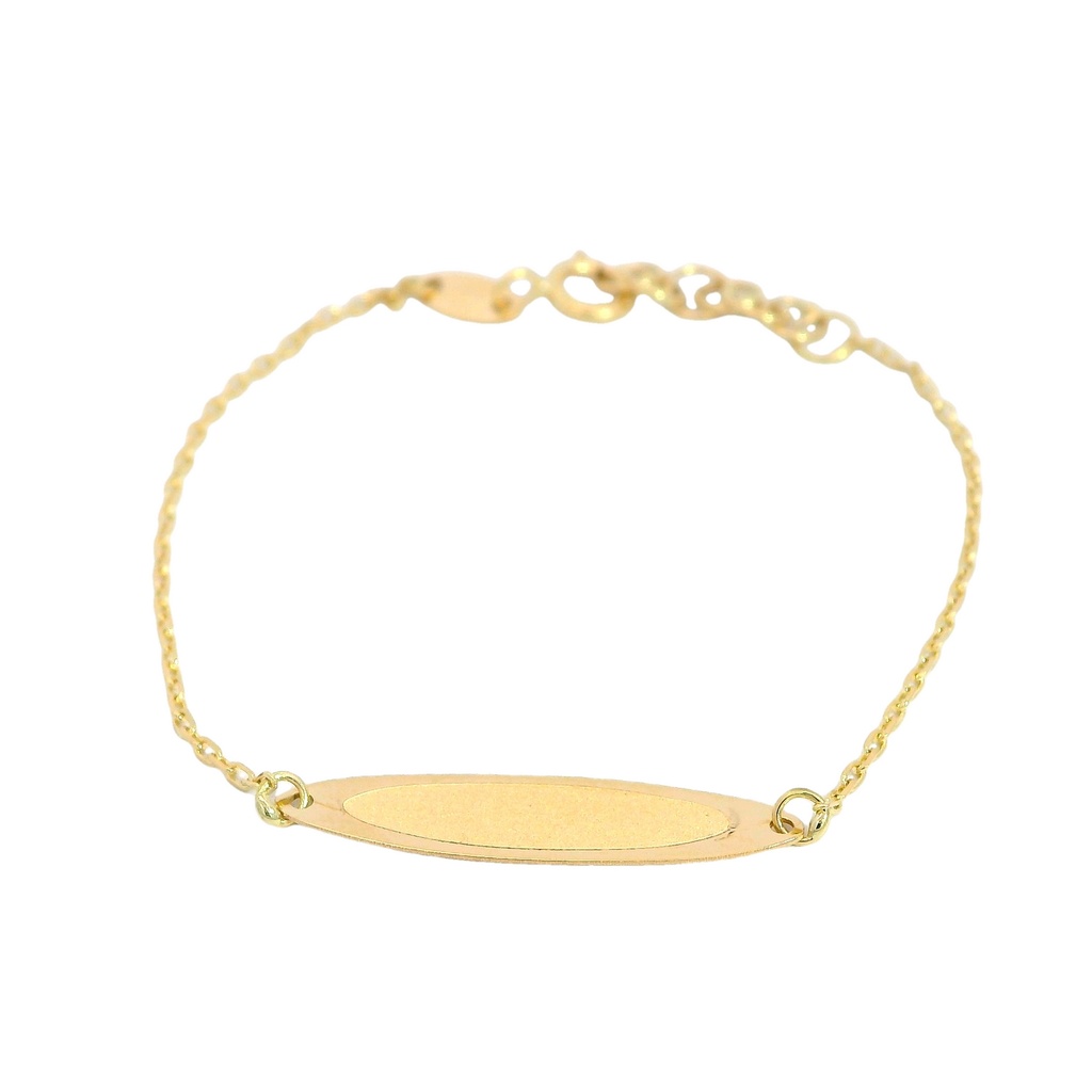 BABY BRACELET WITH PLATE FOR ENGRAVING.