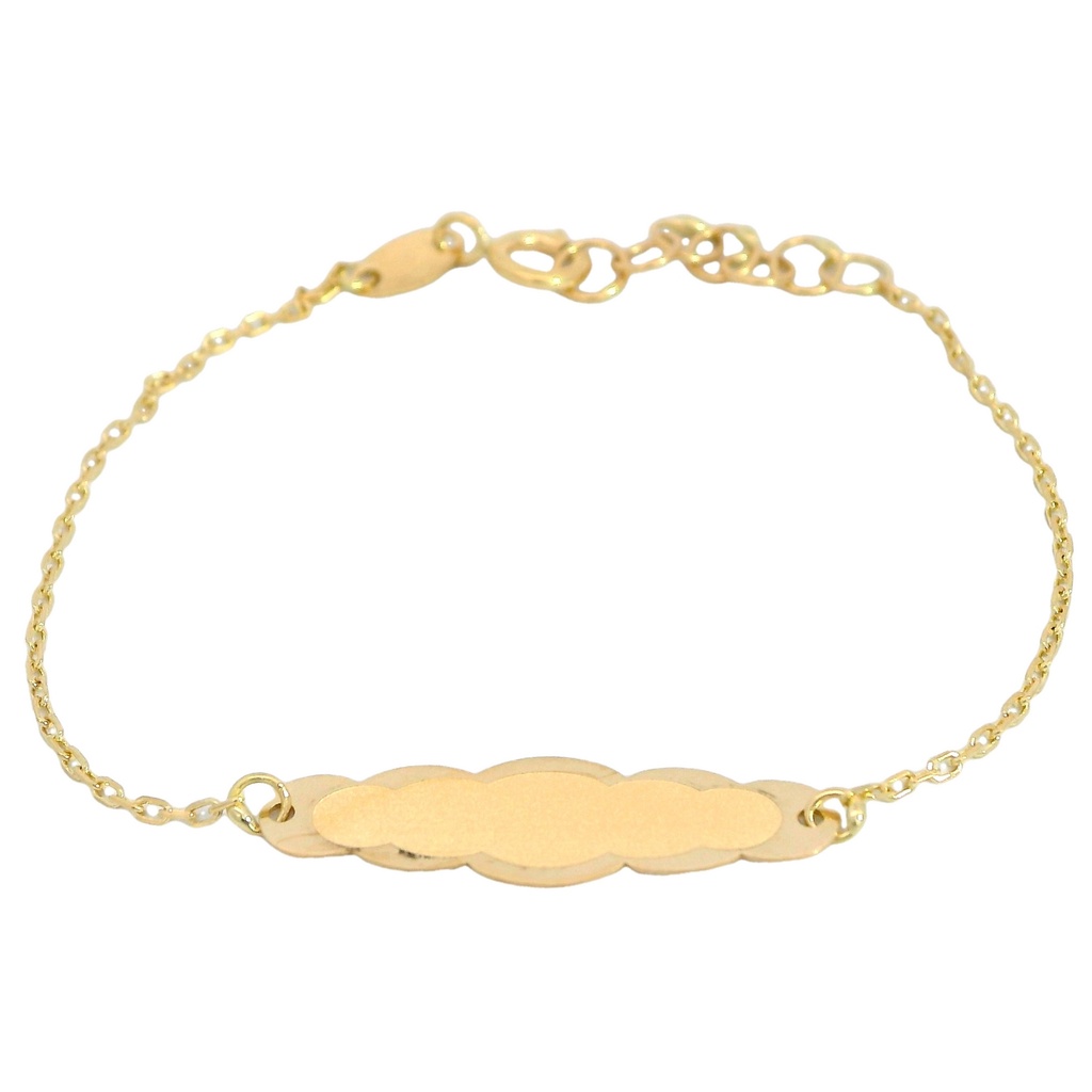 BABY BRACELET WITH PLATE FOR ENGRAVING.