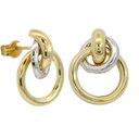 PENDIENTES NUDO BICOLOR 15MM PRESION