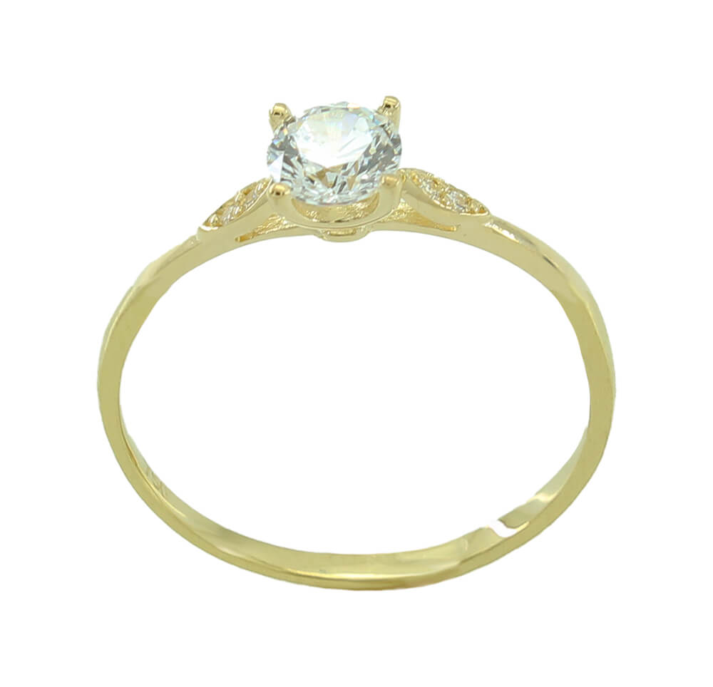 CZ SOLITAIRE RING.