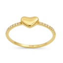 7x5MM HEART RING WITH CZ.