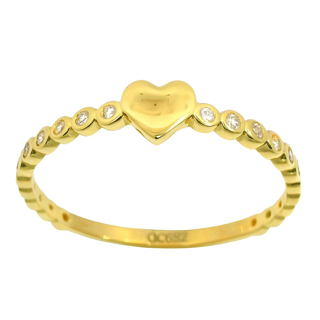 HEART AND CZ RING.