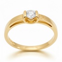 SOLITARIO BRILLANTE 3.0 MM VS-H 0.11 CT ORO AMARILLO
