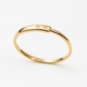GOLD RING WITH CZ.