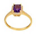 7x5MM AMETHYST RING.