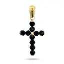 2'5MM ESPINEL BALLS CROSS PENDANT.15x10MM