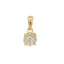 COLGANTE REDONDO 5x5MM 1 BRILLANTE DE 0.0.34 CT Y 9 DE 0.046 CT H-SI