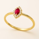 SORTIJA LANZADERA 8x5MM. RUBI 3x2MM Y CIRCONITAS.