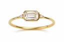 SQUARE AND ROUND CZ RING.