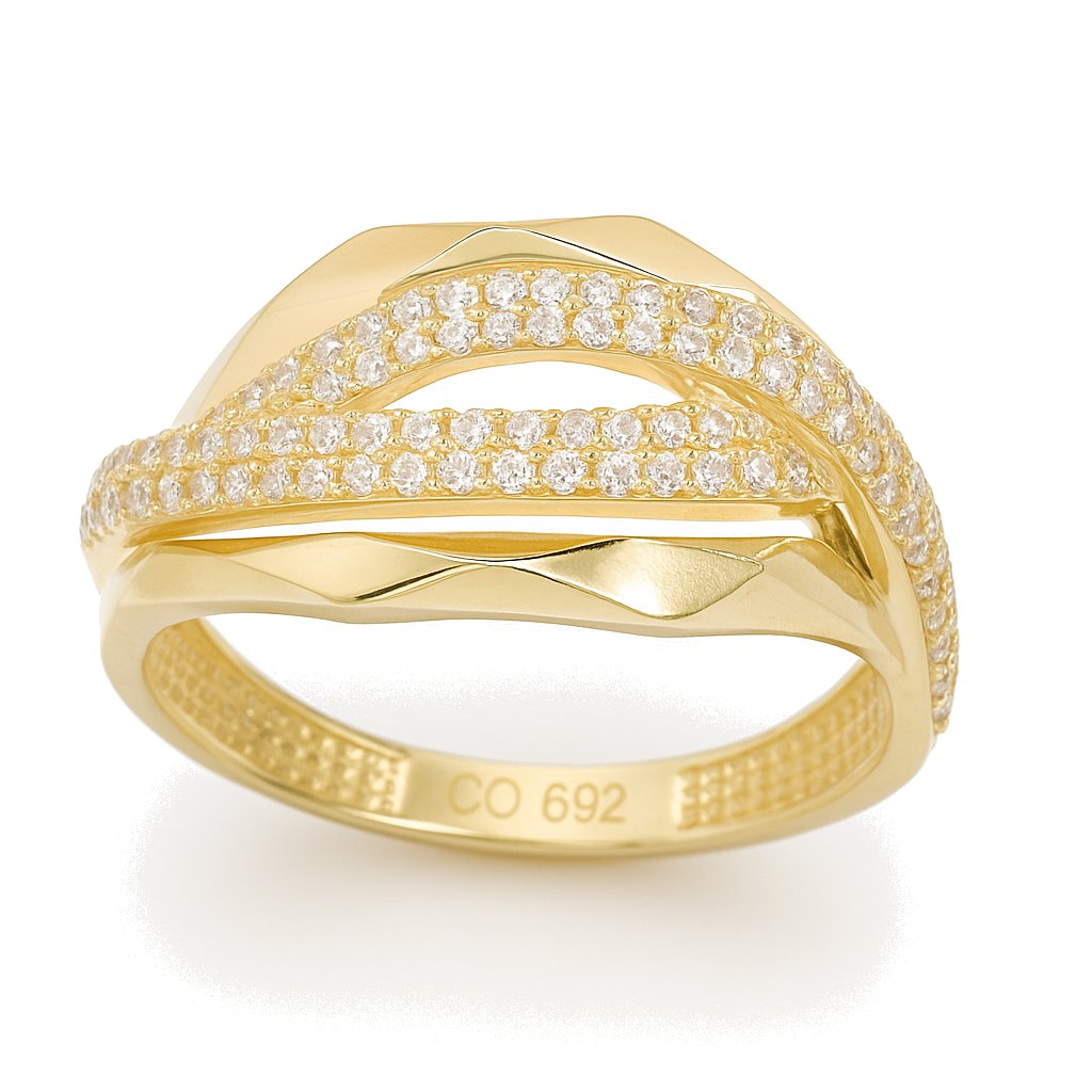 CZ GOLD RING.