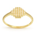 SORTIJA ROMBO CON CIRCONITAS.