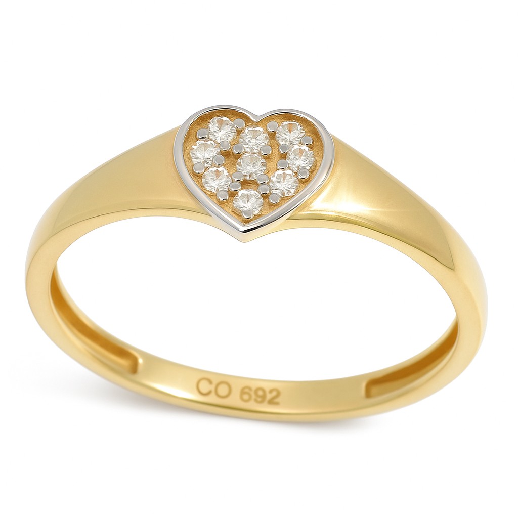 CZ HEART RING 