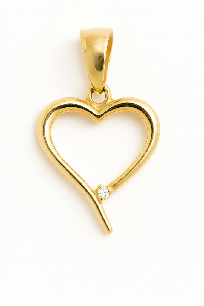 COLGANTE CORAZON CON CIRCONITA.15x12MM.