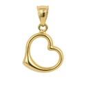 COLGANTE CORAZON LISO.11x12MM.