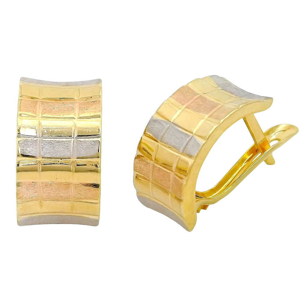 MEDIOS AROS TRICOLOR  CIERRE  CATALAN.13x7MM.