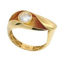 5MM CZ LEAF RING.