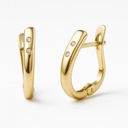 PENDIENTES MEDIO ARO BANDA CON CIRCONITAS.