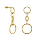 31MM CIRCLES AND LINKS DANGLING EARRINGS.