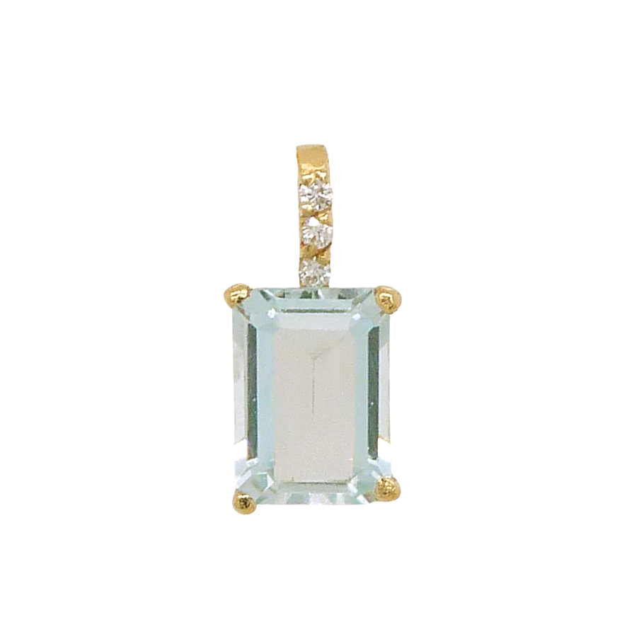 COLG. AGUA 7*5MM 0.98 CT 3 BRILL 1MM HSI 0.015 CS