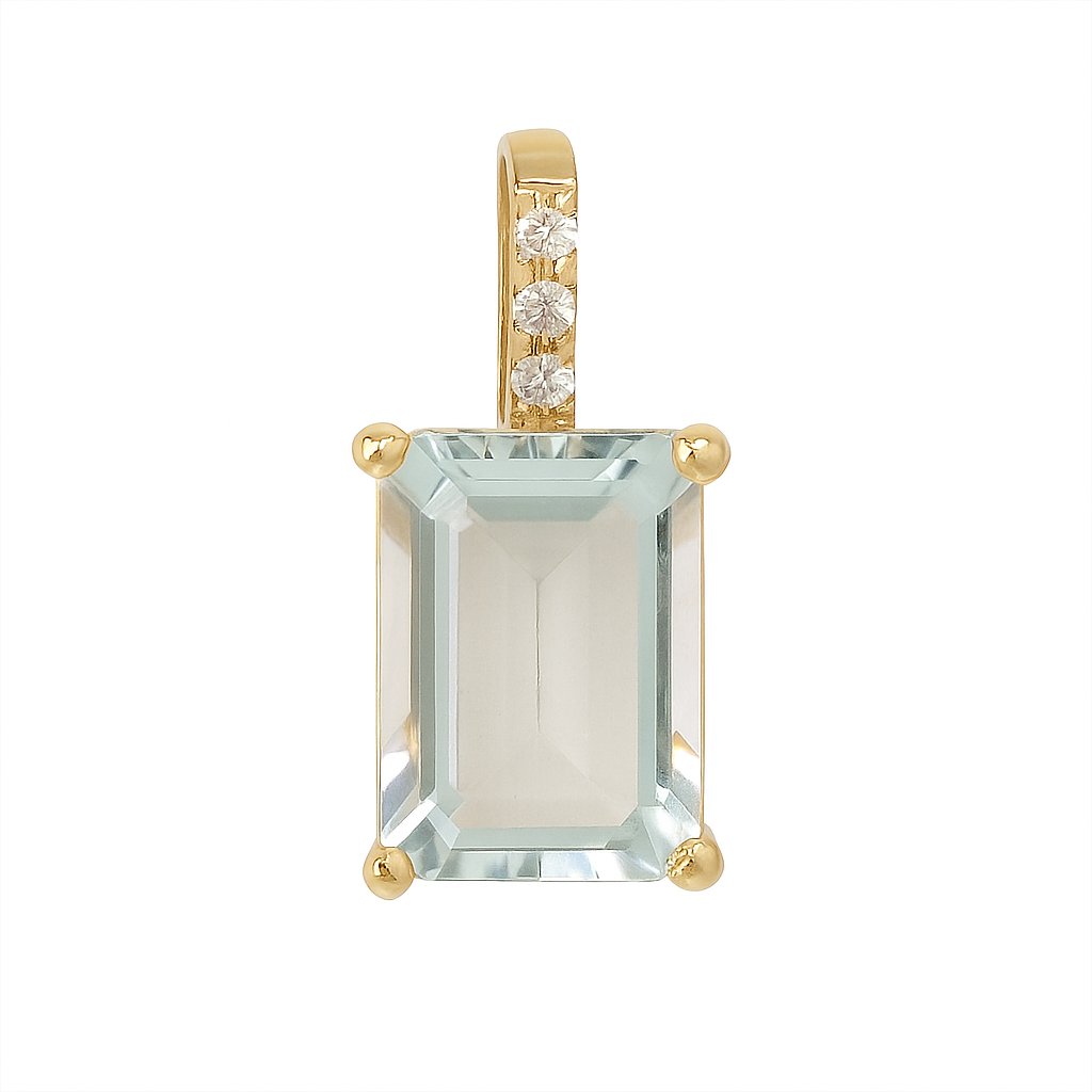 COLG. AGUA 7*5MM 0.98 CT 3 BRILL 1MM HSI 0.015 CS