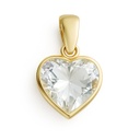 7x7MM HEART CZ PENDANT.