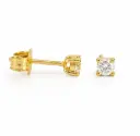 PENDIENTES GARRA FUNDICION DE 3MM.BRILLANTES H-SI 1. 0.26 CT TW