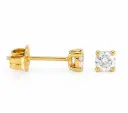 PENDIENTES GARRA FUNDICION DE 3'8MM.BRILLANTES H-SI 1. 0.40 CT TW.