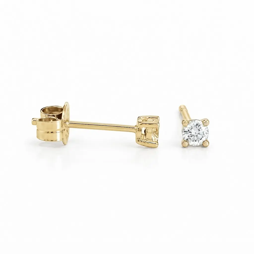 PENDIENTES GARRA FUNDICION DE 2MM.BRILLANTES H-SI 1. 0.05 CT TW