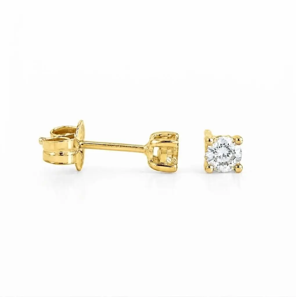 PENDIENTES GARRA FUNDICION DE 2'5MM.BRILLANTES H-SI 1. 0.10 CT TW