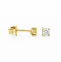PENDIENTES GARRA FUNDICION DE 2'5MM.BRILLANTES H-SI 1. 0.10 CT TW