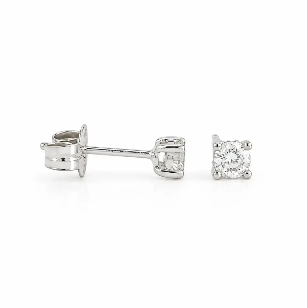 PENDIENTES GARRA FUNDICION DE 2'5MM.BRILLANTES H-SI 1. 0.10 CT TW