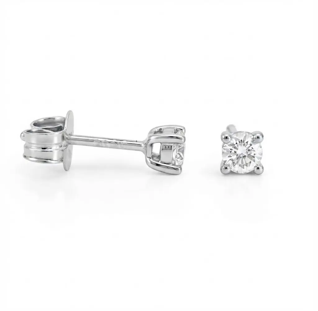 PENDIENTES GARRA FUNDICION DE 3MM.BRILLANTES H-SI 1. 0.14 CT TW
