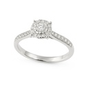 WHITE GOLD DIAMOND RING.QUALITY SI.COLOR H.0.30 CT TW