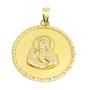 MEDALLA REDONDA SAGRADO CORAZON DE JESUS CON GRECA.17 MM