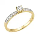 SORTIJA BRILLANTES DI 10 RD 0.15 CT DI 1 RD SI-H 0.15 CT TW