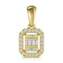 SQUARE DIAMOND PENDANT.QUALITY SI,COLOR H.0.03 CT TW