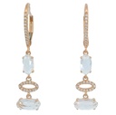PENDIENTES BRILLANTES Di 50 RD 0.12 CT.TW TOPACIO 4MM.